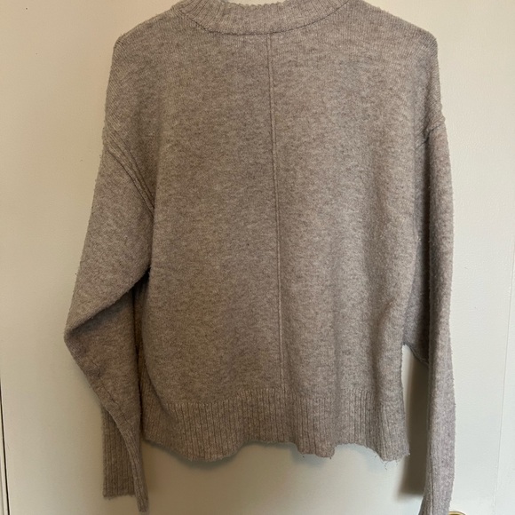 American Eagle Outfitters Tan Sweater with Leopard Heart - Picture 2 of 3